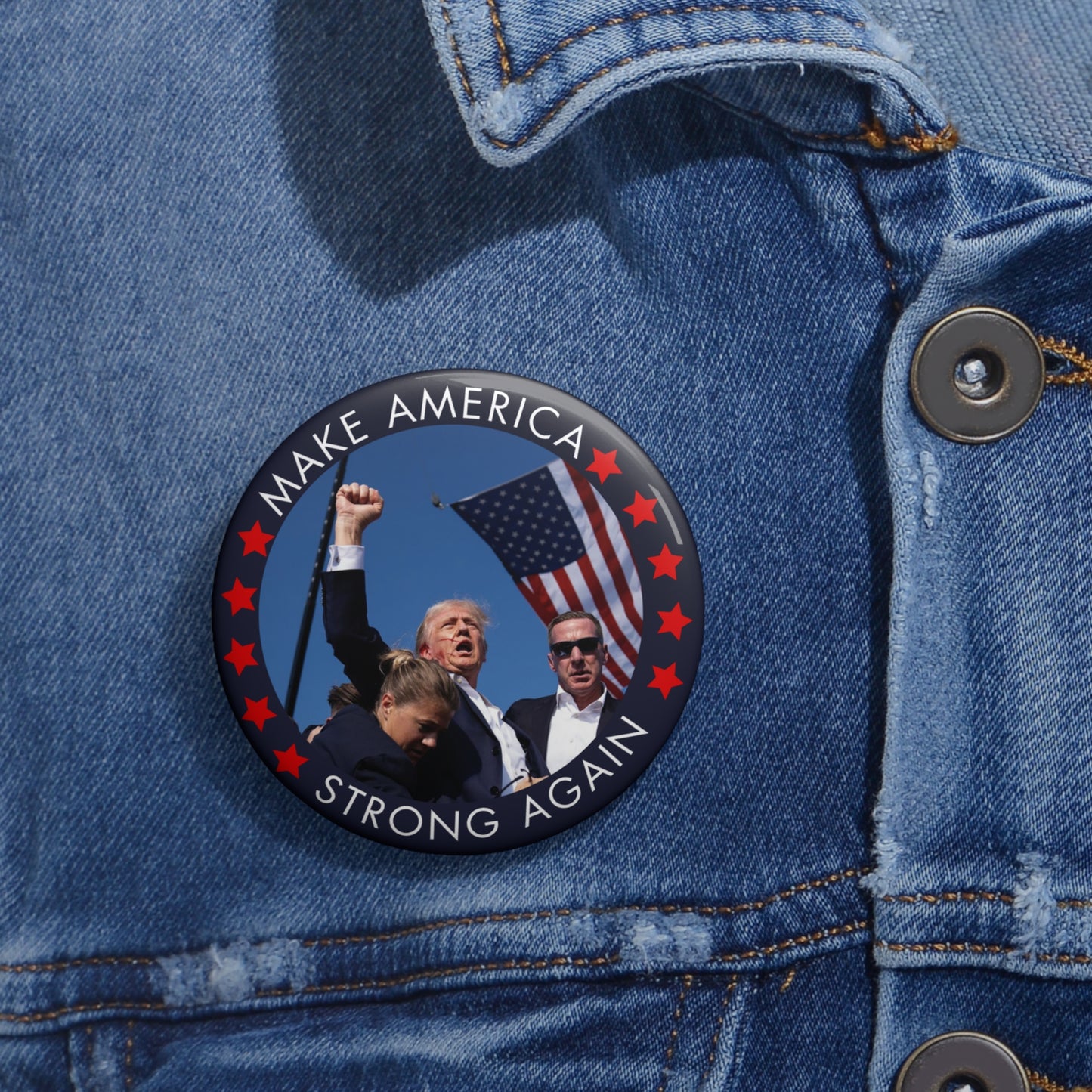 Strong Again Pin Button